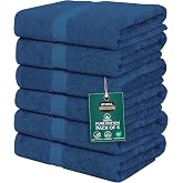 Utopia Towels - Pack of 6 Bath Towels 60x120cm (Navy) | Premium Ring Spun Cotton Towels - Highly Absorbent, Ideal for Hotels,