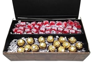 MON CHERIE, FERRERO ROCHER Ferrero Mon Cherie + Rocher Geschenk Schatztruhe 515g - die kleine gemischte Kostbarkeit für Ihre Liebsten - perfekt zum Verschenken oder auch als Dekoration.
