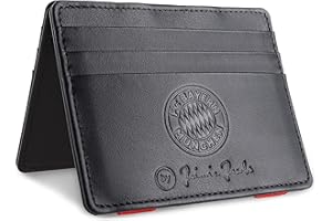 Jaimie Jacobs Flap Boy Slim FC Bayern München Edition magiczny portfel bez kieszonki na monety, czarny, S, Portmonetka