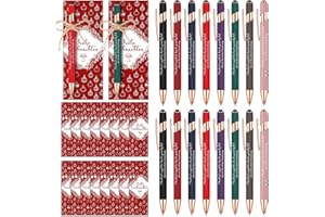 Nezyo Set of 16 Thank You Gift Inspirational Ballpoint Pen Merry Christmas Card Job Change Farewell Gift for Colleagues Employees Nurse Teacher Employee (Inspiring)