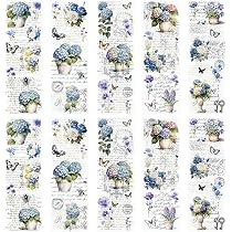 Lot De 5 Feuilles De Transfert Lavande Violet - Autocollants Déco Pour Meubles, Fenêtres, Scrapbooking