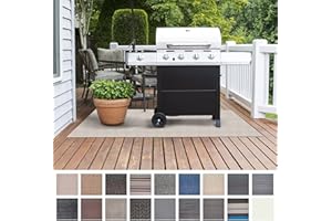 Floordirekt Tapis de protection pour barbecue - Difficilement inflammable - 2 tailles - 5 designs - Tapis de barbecue pour barbecue dans le jardin - Tapis d'extérieur pour barbecue (90 x 120 cm,