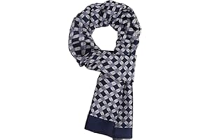 WANYING Uomo Sciarpa di Seta Lungo Doppio Strato in Seta Artificiale Casual Business Gentleman per Primavera Autunno