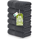 Utopia Towels Premium Hand Towels Set of 6 - 40 x 71 cm, 100% Ring Spun Cotton, Lightweight and Highly Absorbent for Bathroom