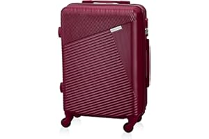 BETLEWSKI - Bagaż podręczny, walizka z twardą obudową, walizka podróżna z 4 kółkami, lekka walizka z twardego tworzywa ABS z zamkiem - model Jupiter, czerwony (Weinrot), S, Nowoczesny