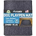 Drymate Dog Playpen Mat, Absorbent/Waterproof/Non-Slip/Machine Washable, XL Size (60ââ‚¬Â x 74ââ‚¬Â), Reusable Puppy Pad for Training, Whelping, Housebreaking, Incontinence, and Crate/Kennel (USA Made)