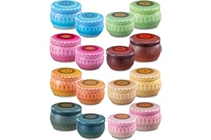 Ahyiyou DIY Candle Tins 16 Pieces 8 Color 2.2oz&4.4oz , Round Containers with Lids, Candle Wicks, Wicks Holder, Wicks Stickers for Candle Making, Arts & Crafts, Storage & More