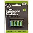 Pack of 4 Rechargeable Ni-MH Batteries 1/3 AAA 80 mAh 1.2 V for Solar Products