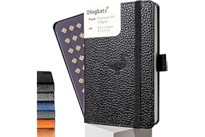 ‎DINGBATS* NOTEBOOKS Dingbats* - Tierwelt Kleines Notizbuch A6 Gepunktet - Hardcover PU Leder Journal für Arbeit, Reisen - Elastischer Verschluss, Stifthalter, Lesezeichen