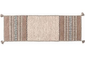 RUG EMOTION Tappeto Tribal - 200x60- Home & Living - Ideale per qualsiasi tipo di ambiente: Cucina Bagno Soggiorno Camera. Realizzato a mano in cotone dallo stile contemporaneo e moderno - Lavabile a 30°