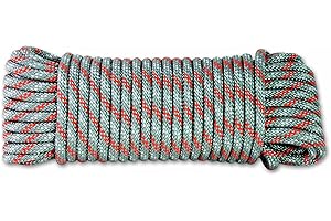 Chapuis DR61 - Cuerda polipropileno trenzado (450 kg de resistencia, 6 mm x 15 m), color gris