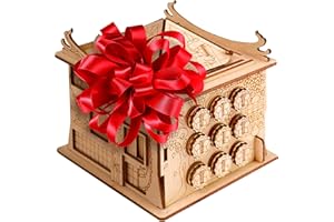 ESC WELT House of Dragon Puzzles Box - 3D Escape Game Money Box - Brain Teaser Puzzles for Adults & Teens - Wooden Escape Room Game - Mind Puzzle Games with Hidden Compartment - Family Games Puzzle