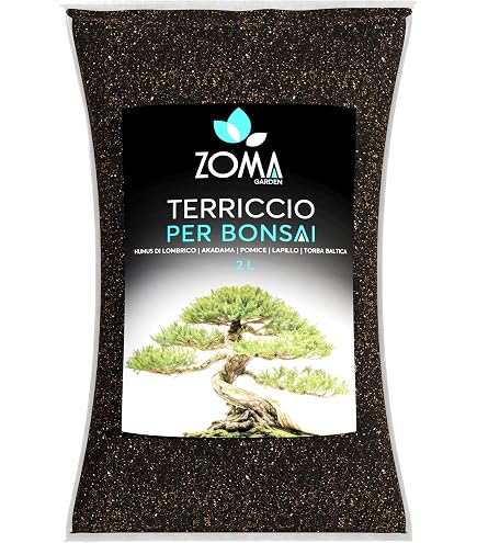 Terreau Spécial Bonsaï Flower - 5 Litres - Marron - À Base D'argile Volcanique - Bon Drainage Et Rétention D'eau