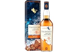 ‎TALISKER Talisker 10 Jahre, aromatischer Single Malt Scotch Whisky, mit Geschenkverpackung, handverlesen von der schottischen Insel Skye, 45,8% vol, 700ml Einzelflasche