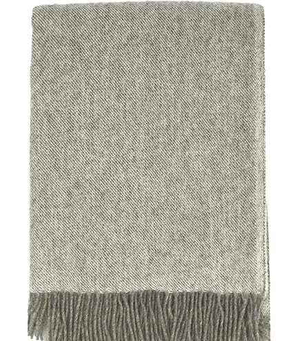 Alpenwolle Wol Deken Nieuw Geruit 100% Fijnste Merino Wol, Gemaakt in Duitsland, Beige/bruine tinten, 220x200