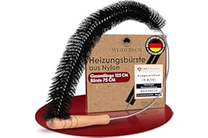 ‎WEIDEBACH WEIDEBACH Heizkörperbürste 125cm Gesamtlänge / 75cm Bürste aus Nylon, Heizkörper Reinigungsbürste tierhaarfrei, Heizkörperbürste kommt in jeden Winkel, stabile & Flexible Heizungsbürste