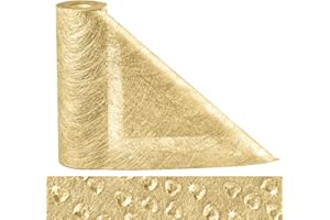 Anstore Chemin de Table en Non-tissé réutilisable 23 cm x 30 m - pour Mariages, Communions, baptêmes et Toutes Les célébrations (Or)