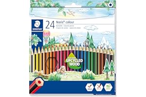 Staedtler Matite Colorate Noris Colour, Confezione Da 24 Colori, Multicolore, 19.7 x 17.5 x 0.9 Cm
