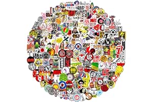 DIWSO Rock and Roll 200 Pezzi Adesivi Cool Impermeabile Adatto per PC Laptop Telefono Cellulare Bottiglia Valigia Tazza Chitarra iPad Macbook Skateboard Frigo Idee Regalo