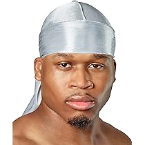 WLLHYF Silky Durag - Cuffia Da Uomo In Seta A 360 Onde, Ultra Morbida, In Raso Di Alta Qualità, Coda Extra Lunga, Colore: Nero, Nero, Taglia Unica - Foto 5