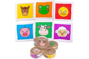 MIK funshopping Set di asciugamani magici – regalini, regalo per bambini, Tombola (set da 6 animali della fattoria)