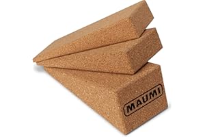 MAUMI Wadendehner im 3er Set aus rutschfesten Kork│Kniekeil Wadenstrecker Beinstrecker Mobilisationskeil zum Dehnen der Beinrückseite Wade Achillessehne zur Schmerztherapie und Mobilitätstraining