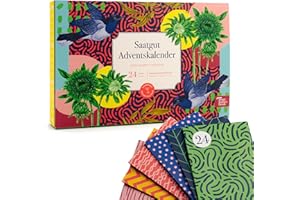 MAGIC GARDEN SEEDS Calendario de Adviento de Semillas - Semillas de hortalizas, hierbas y flores - 24 sobres de semillas para el jardín, el arriate o el balcón - el regalo para los amantes del jardín