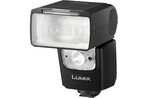 Panasonic DMW-FL580 zewnętrzna lampa błyskowa (szybkie ładowanie - ok. 1,7s, bezprzewodowe sterowanie, funkcja diody LED), czarna