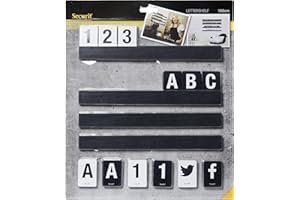 Securit Estante para cartas con letras y números, 1 m, color negro, madera, 20 x 33,5 x 30 cm