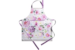 Maison d' Hermine Grembiule da cucina, 100% cotone, 1 pezzo con collo regolabile, tasca centrale per donna/uomo, chef, cucina