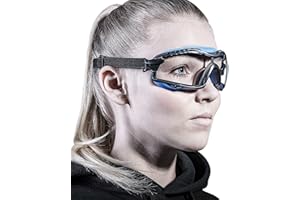 SOLIDWORK SOLID. piccoli Occhiali protettivi da lavoro con vestibilità perfetta | occhiali protettivi antipolvere con vestibilità universale | Antigraffio, antiappannamento e protezione UV, Blu