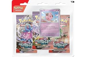 Pokémon-Sammelkartenspiel: 3er-Pack Karmesin & Purpur – Gewalten der Zeit: Pii (3 Boosterpacks & 1 holografische Promokarte)