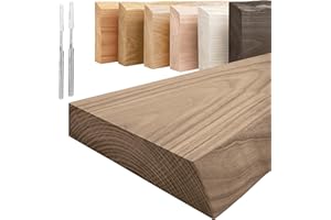 LAMO Manufaktur mensola in legno con bordo naturale, mensola sospesa modello Invisible, colore Nocciola 100cm, LW-01-A-004-100W