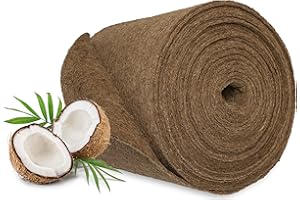 MC.SAMMLER Kokosmatte Winterschutz Kälteschutz für Pflanzen - Meterware 25 cm / 50 cm / 100 cm (Breite) - Kokos Filzmatte für Kübelpflanzen 100% biologisch abbaubar - Garten Haustiermatte - 50cm x 5m, 7mm dick