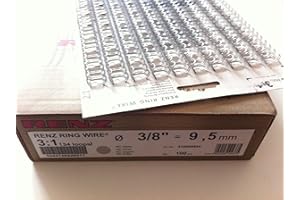 Renz 310950934 9.5 mm Ring Wire Cut Element - Silver. 3:1 Pitch. A4. 100 Wires per Box.