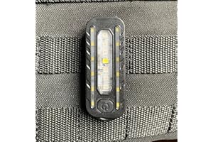 GÉNÉRIQUE Lampe Gilets Tactique MOLLE Torche à Clip – 5 Modes d’Éclairage Autonomie 8h – Boîte Rangement & Accessoires Idéale Fdo, Police, Gendarmerie, Sapeurs Pompiers, Sécurité, SUGE, DOUANE