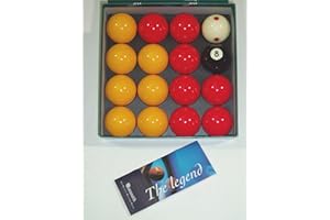 Aramith PREMIER Red & Yellow LEAGUE Edition 2 Pool Balls with PRO CUP CUE BALL by Aramith
