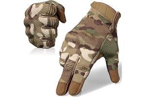 WTACTFUL Męskie rękawiczki Airsoft – oddychające, elastyczne, trwałe, kompatybilne z ekranem dotykowym, idealne do letnich aktywności na świeżym powietrzu