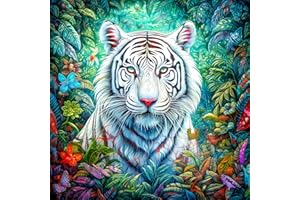 HUADADA Jigsaw Puzzles Age 14+ for Adults 1024,Jigsaw Puzzles for Adults, Family Puzzle Game Birthday Gifts.Challenge High Difficulty-White Tiger