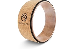 UPCIRCLESEVEN Yoga Wheel - [Pro Series] Strongest & Most Comfortable Dharma Yoga Prop Wheel, Perfect Accessory for Stretching and Improving Backbends, 12 x 5 Inch Basic