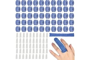 LYJOW 100pcs Bandages Tubulaires Pour Premiers Secours Bandage Tubulaire Doigt Enroulé Pansement Pansements 50 bandages tubulaires bleus et 50 doigtiers givrés