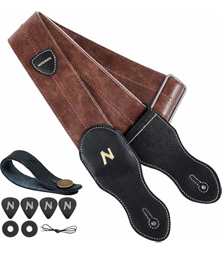 Levy's Leathers Gitarrengurt Aus Wildleder – 6,3 Cm, Rost/blau/creme, Verstellbar