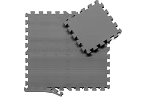 BLADO Durable EVA Gym Mats for Home Non-Slip Foam Mats – 1 cm thick Interlocking Floor Mats for Gym Flooring and Garage Floor Tiles (30x30, Pack of 10) (Grey, Pack of 1)