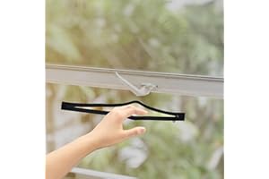 AUFIKR Zipper Window Screen Mosquito Netting, Self Adhesive mesh Insect，Mosquito Curtain Net with Zipper Directly Open The Window (Black, 180x150cm(71x59in))