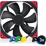 Noctua Paquet : 3x NF-A14 PWM chromax.black.swap, Ventilateur Silencieux Haut de Gamme, 4 Broches (140 mm, Noir)