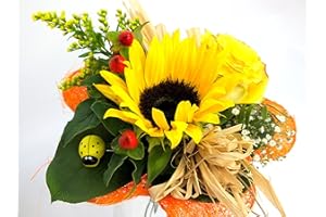 CBROSEY Blumenstrauß Sonnenlicht + kostenlose Glückwunschkarte