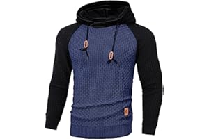 TARAINYA Pull Homme Sweat à Capuche Manches Longues Hoodies Pullover Casual avec Cordon Serrage Ajustable