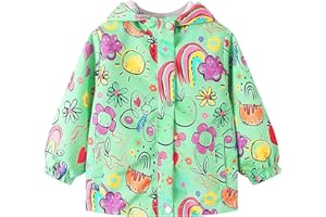 JinBei Chaqueta Impermeable con Capucha para Niños Chubasquero Transpirable de Manga Larga al Aire Libre Deportivo Softshell Abrigos Ligeros con Forro Blando Niño Niña Edad 2-10 Años