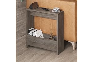 HOCUS PICUS Side Table with Magazine Rack for Living Room and Office - Many Colour Options - Side/End Table - 55 x 20 x 60cm by Hocuspicus (Dark Coffee)