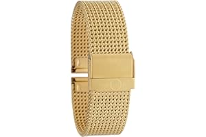 Eichmüller BandOh, cinturino in acciaio inox, con maglia milanese, placcato oro PVD.